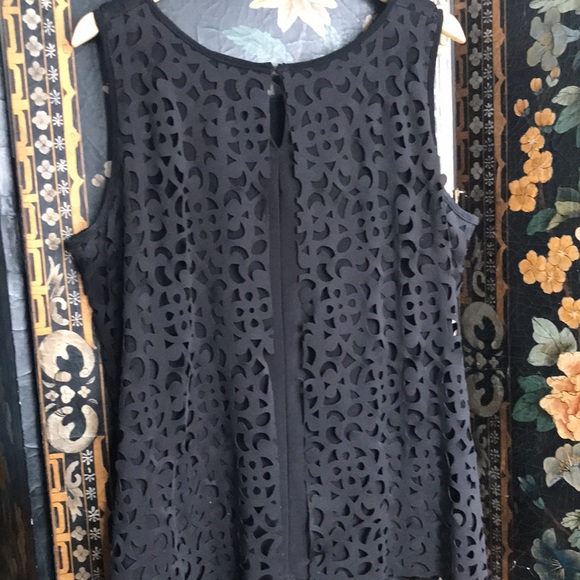 Conrad C black 2 layer cut out stretch tank top 16 - Picture 6 of 8